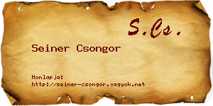Seiner Csongor névjegykártya