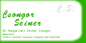 csongor seiner business card